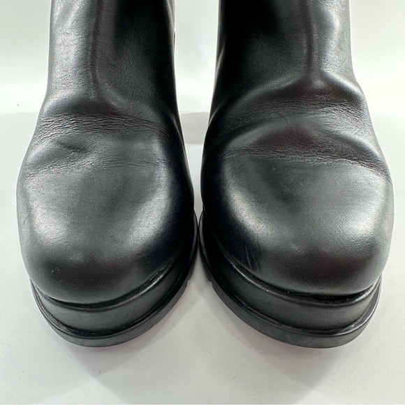 Sorel Margo Chelsea ankle booties size 10.5 41.5 black leather chunky boots - Picture 2 of 15